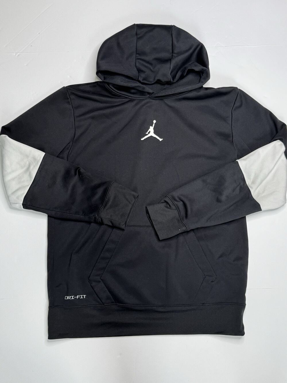 Nike Air Jordan Dri-FIT Hoodie Boys XL Black Gray Jumpman Colorblock